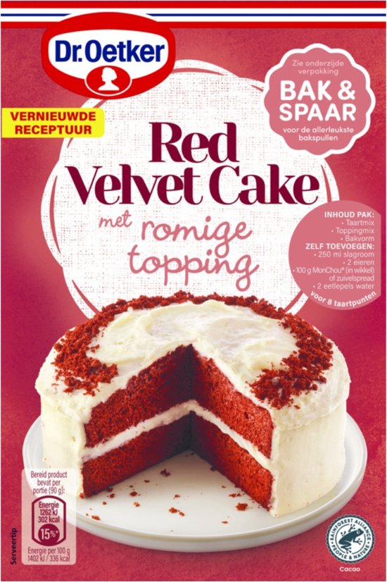 Dr. Oetker - Bakmix - Red Velvet Cake | bol.com