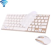 LuxeBass Keyboard Gaming - toetsenbord HK3910 2,4 GHz draadloos 78-toetsen Metalen ultradun toetsenbord met toetsenbordafdekking (Goud)