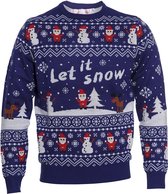 Foute Kersttrui Dames & Heren - Christmas Sweater "Let it Snow" - Mannen & Vrouwen Maat XXL