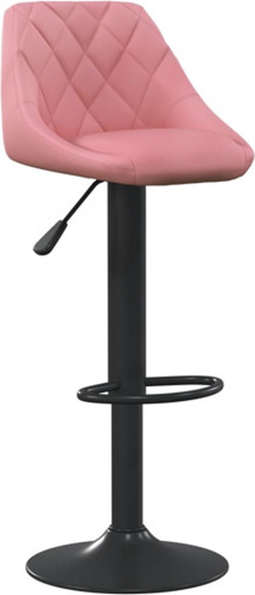 vidaXL - Barkruk - fluweel - roze