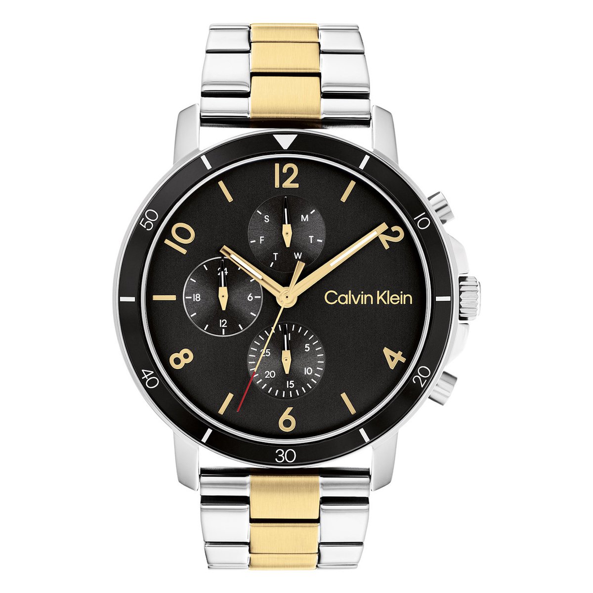 Calvin Klein CK25200070 Heren Horloge - Chronograaf - Mineraalglas - Roestvrijstaal - Zilver - 46 mm breed - 4.6 cm lang - Quartz - Vouw-Vlindersluiting