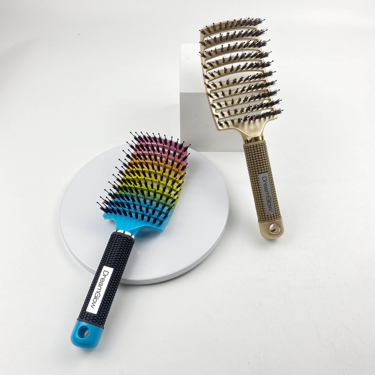 Clarie Glamour kleermakersborstel in goud en zwart