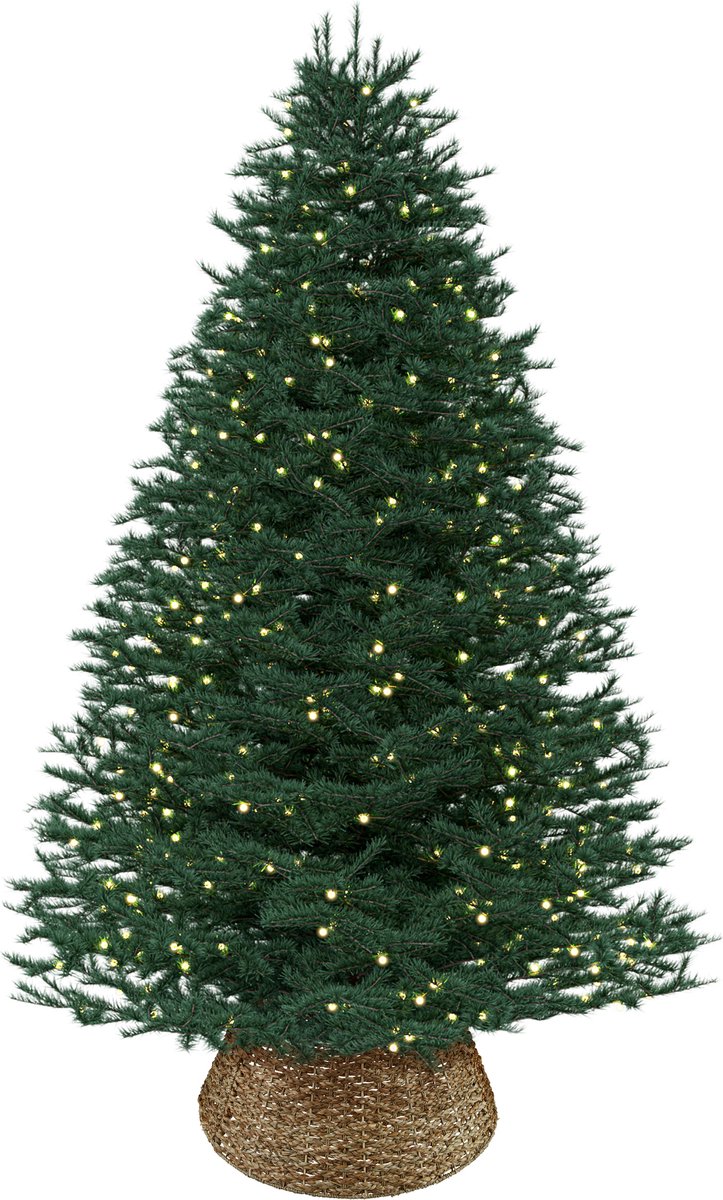 Meisterhome Kerstboommand - Kerstboomrok van natuurlijke Zeegrass - Ø 60 cm - Decoratieve hoes om de kerstboomstandaard - Kerstboomring - kraag Kerstboomrok - H23 x Ø60 cm - Zeegras - Naturel Bruin 3 elementen – foto 4