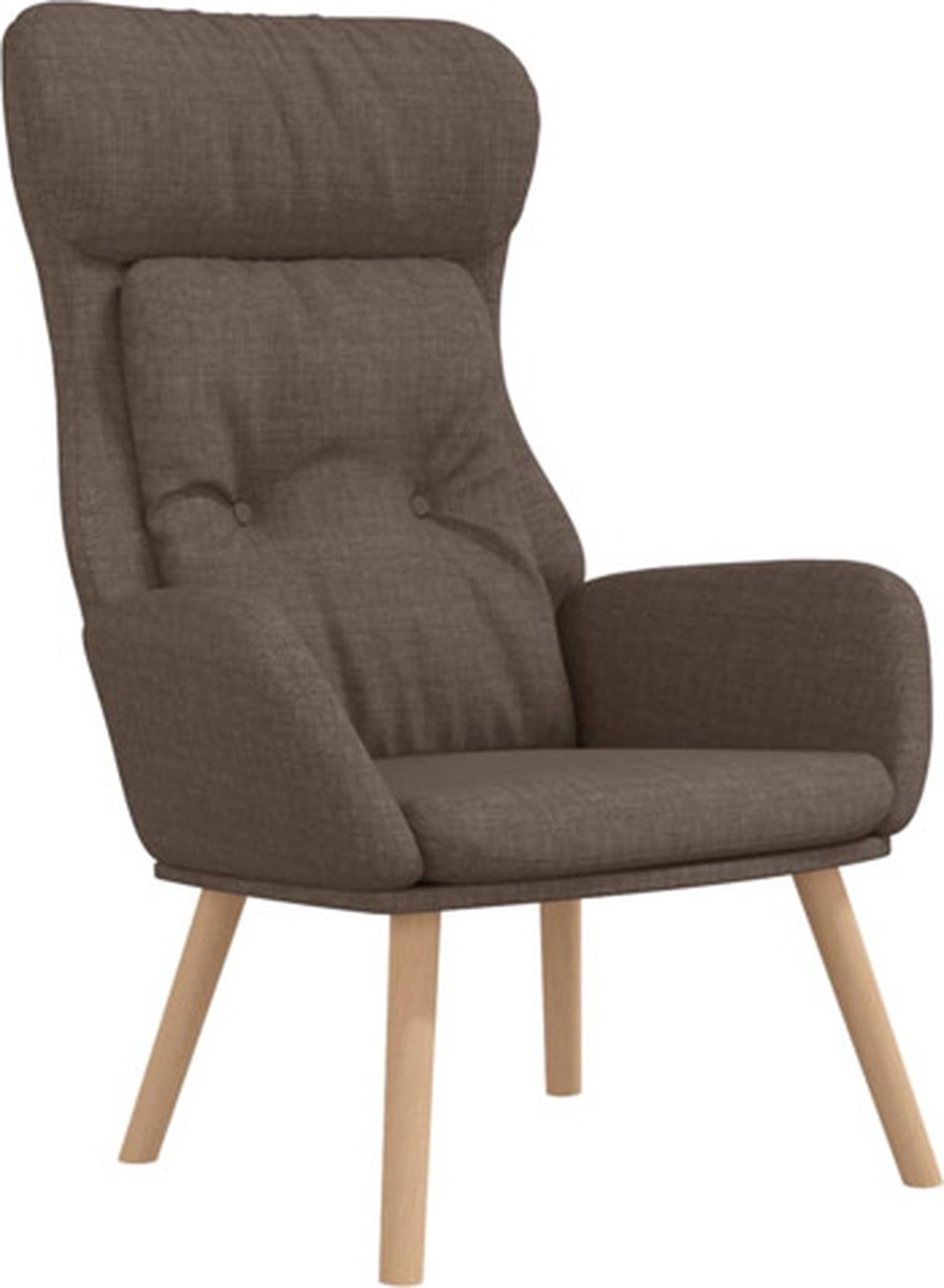 vidaXL Relaxstoel - stof - taupe