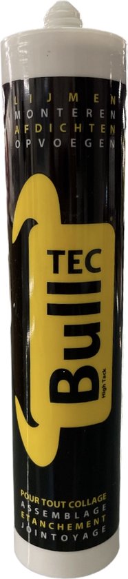 Bulltec High Tack Kit - Hoogwaardige supersterke elastische lijm en afdichtingskit - overschilderbaar - tube 290 ml - Clear