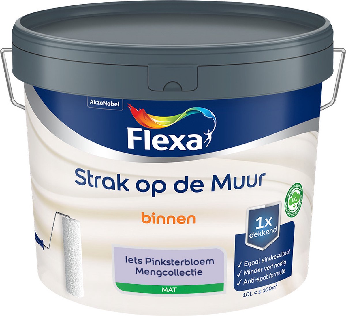 Flexa Strak op de Muur Muurverf - Mat - Mengkleur - Iets Pinksterbloem - 10 liter