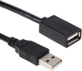 USB 2.0 AM naar AF-verlengkabel, lengte: 3 m (zwart)