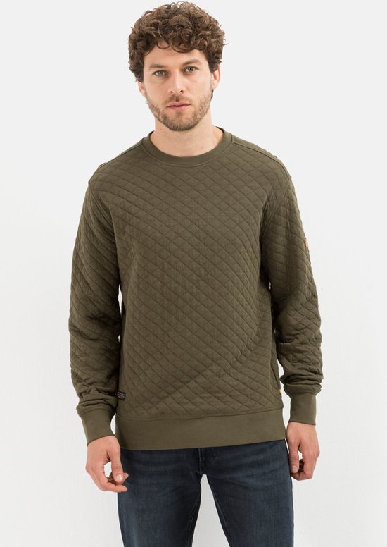 camel active Sweatshirt gemaakt van zuiver katoen - Maat menswear-6XL -  Olijfbruin | bol.com