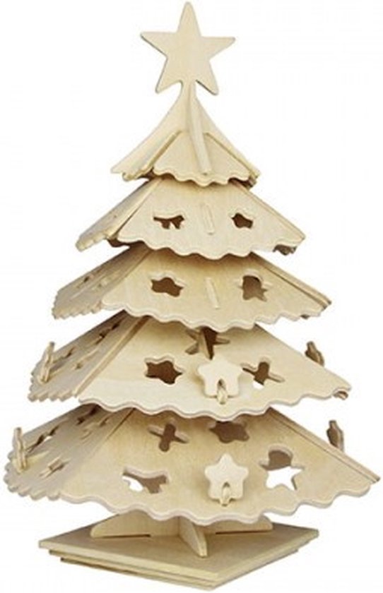 Bouwpakket Kerstboom- hout