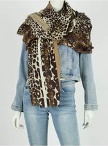 Sjaal Willy Leopardprint - Taupe