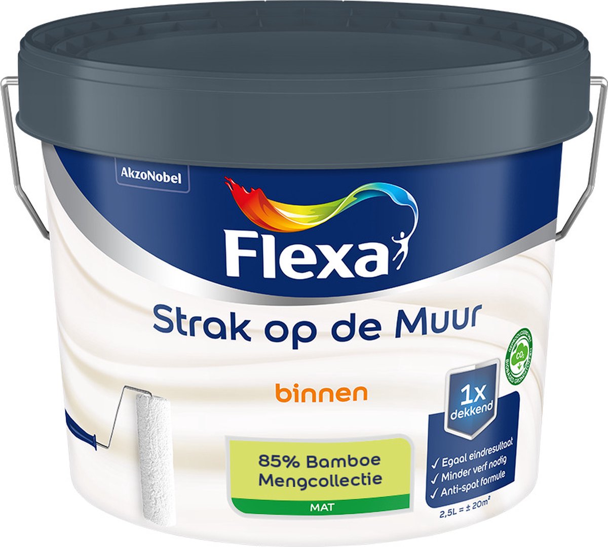 Flexa - Strak op de muur - Muurverf - Mengcollectie - 85% Bamboe - 2,5 liter