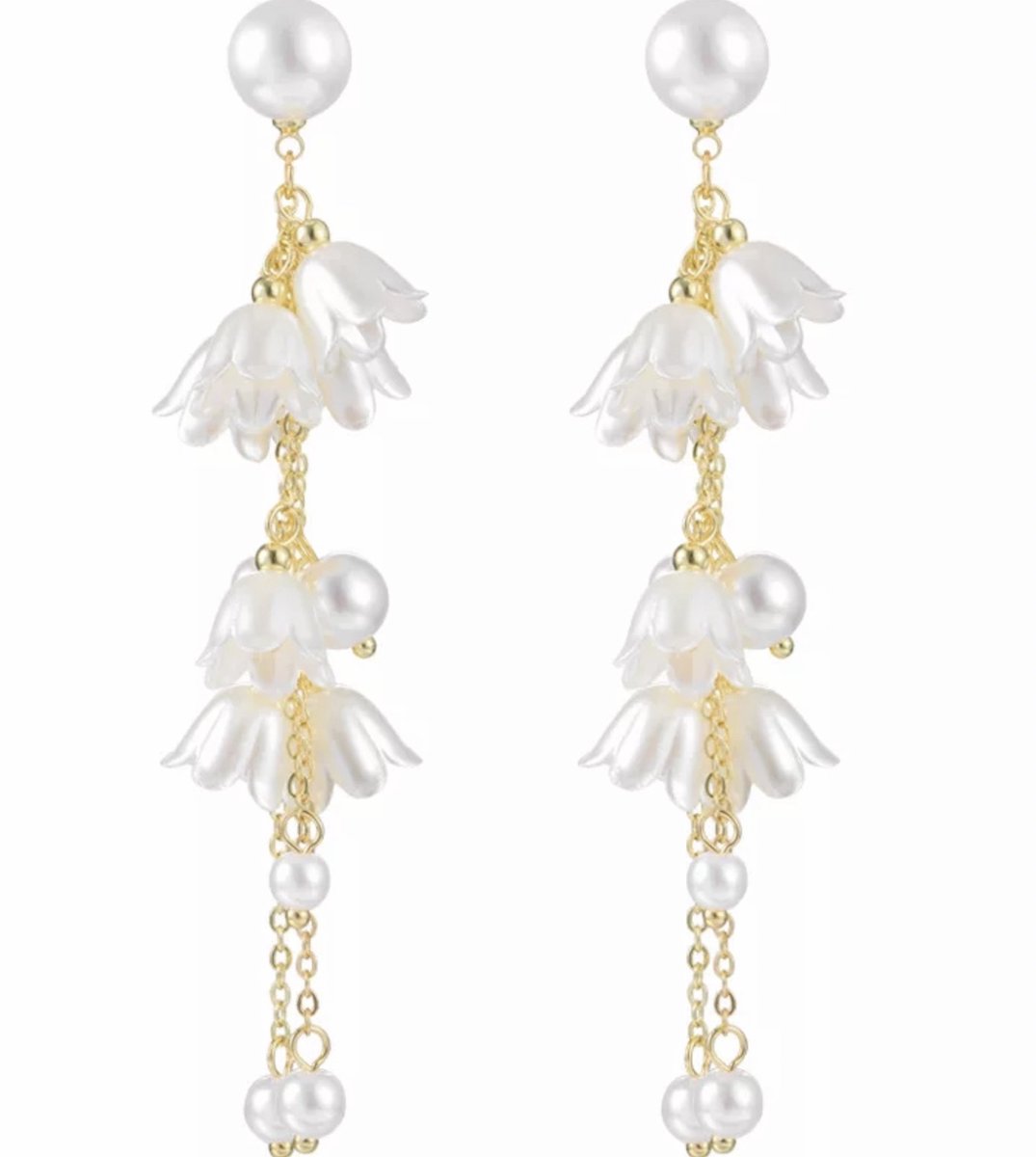 Clip oorbellen-Bloemrijk-Geen gaatjes-Kunststof-Charme Bijoux