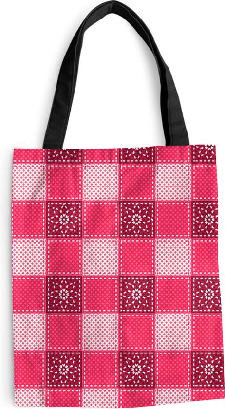 Sac bandoulière - Sac de plage - Shopper Rose - Motifs - Fleurs - 40x50 cm - Sac en coton