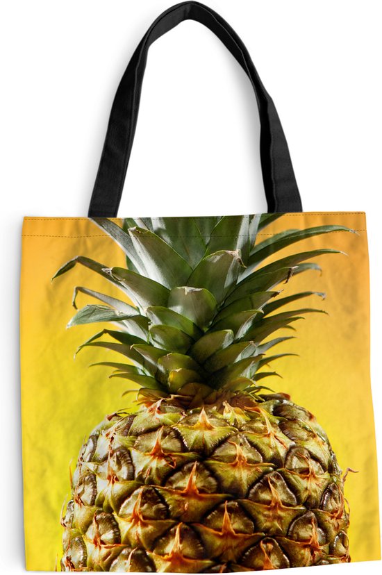 Sac bandoulière - Sac de plage - Shopper Ananas - Fruit - Jaune - 40x40 cm  - Sac coton | bol.com