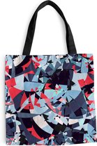 Sac Bandoulière - Sac De Plage - Motif Shopper - Abstrait - Embellissement - 40x40 cm - Sac Coton