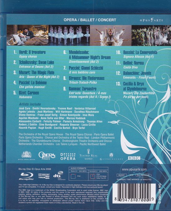 Cover van de film 'The Blu-ray Experience - Opera & Ballet Highlights'