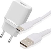 Phreeze Universele USB Adapter + USB-C Kabel Type C - 1 Meter - 2.1A - Wit