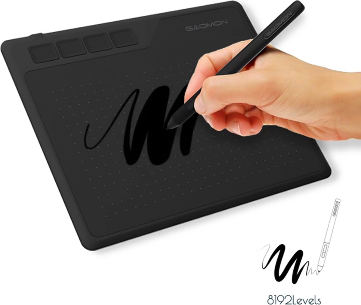 Gaomon S620 - Digitaal grafisch tablet - 6.5X4 Inch Ultradunne Tekentablet