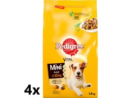 Pedigree - Droogvoer - Adult Mini - Kip - 4x1,4kg