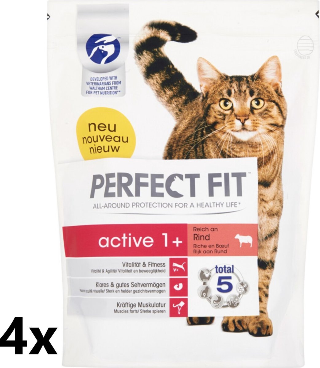 Perfect Fit Perfect Fit - Droogvoer - Active - Rund - 4x750g