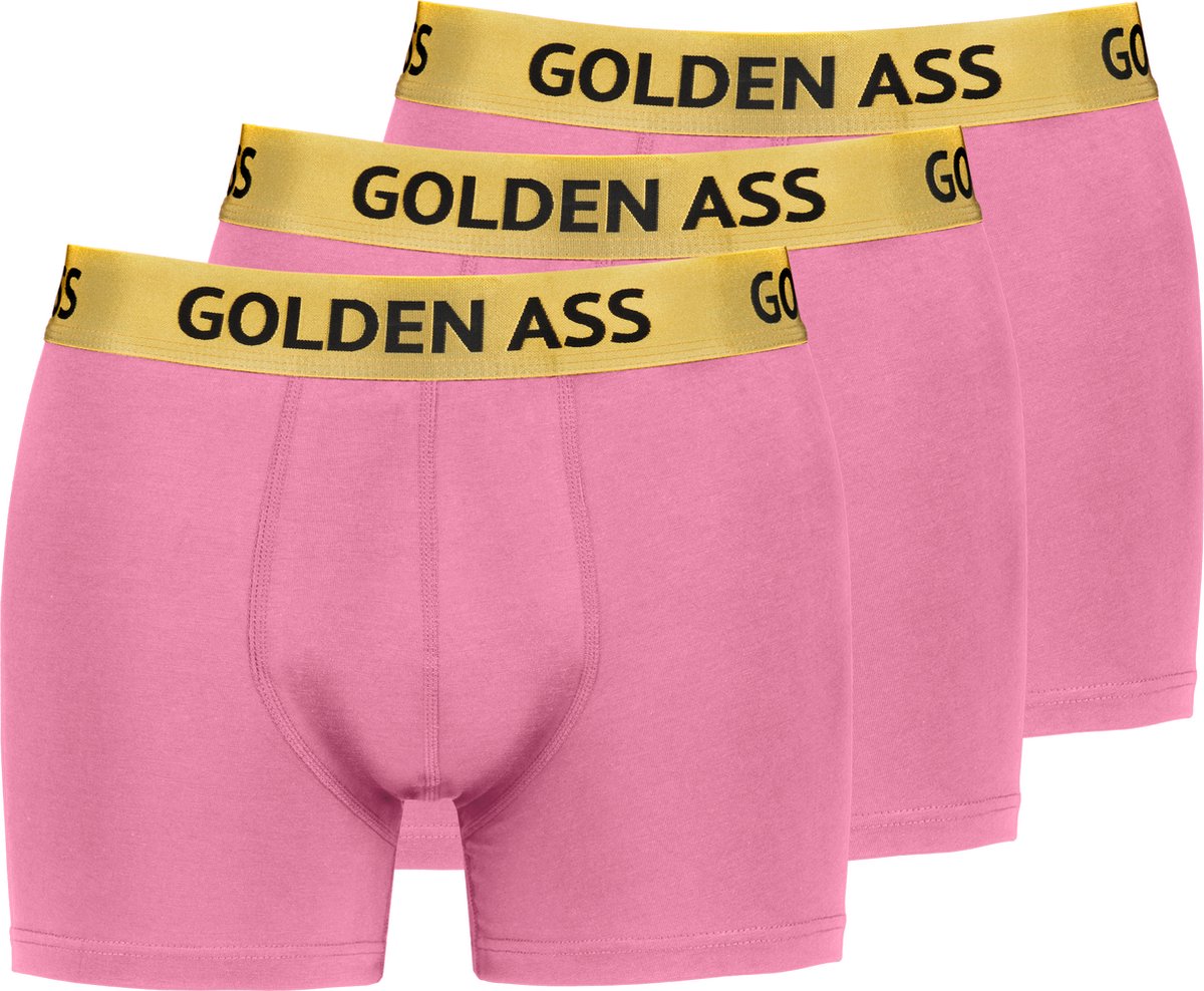 Golden Ass - 3-Pack heren boxershort roze L