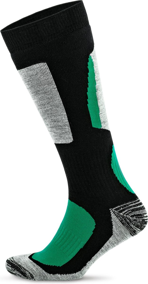 GoWith-wollen sokken-skisokken-1 paar-wintersokken-warme sokken-sportsokken-skiesokken heren-skiesokken dames-groen-39-41