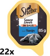 Sheba Alu - Sauce Lovers - Tonijn - 22x85g - Kattenvoer Kuipje
