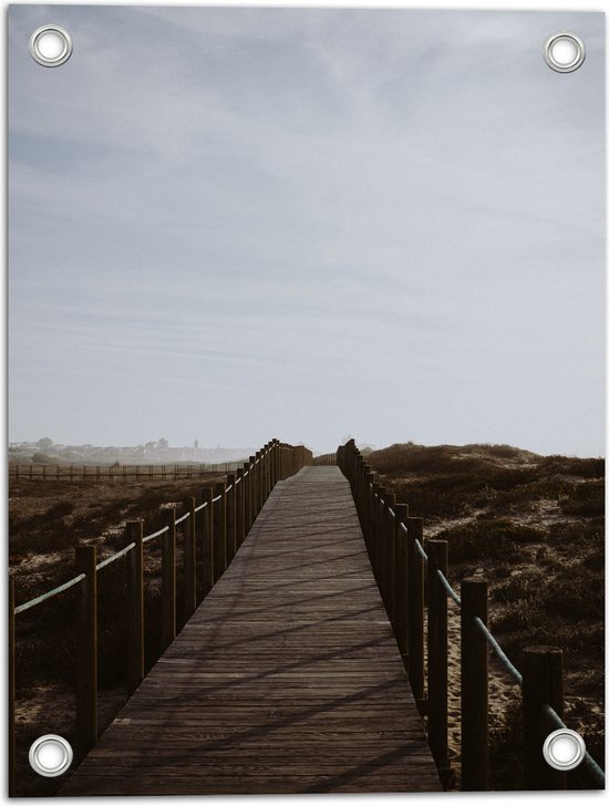 WallClassics - Tuinposter – Steiger Richting het Strand - 30x40 cm Foto op Tuinposter  (wanddecoratie voor buiten en binnen)