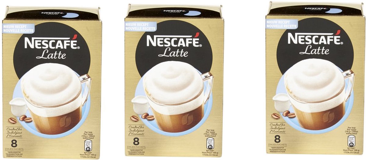 3x NESCAFE GOLD - Latte - 8 zakjes per verpakking