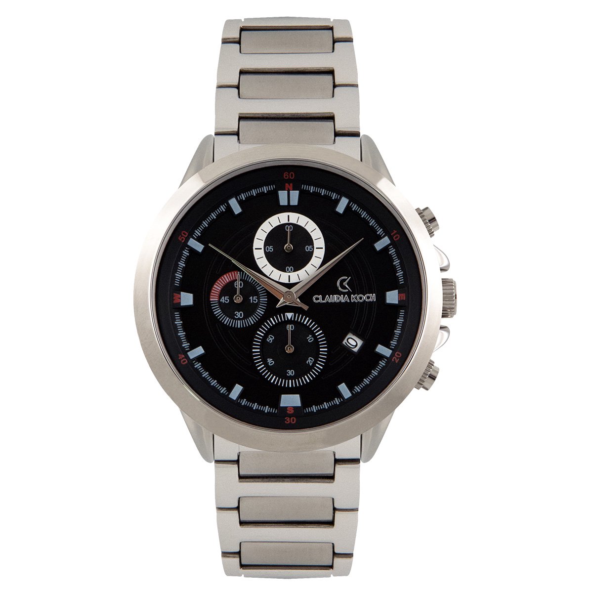 ClaudiaKoch CK 4315 Silver with Black Analog Chronograph Stainless Steel