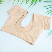 WiseGoods Luxe Anti Zweet Shirt Dames - Sport Kleding - Sporten - T-Shirt - Ondergoed - Pads - Sport Top - Topje Vrouwen - Skin L