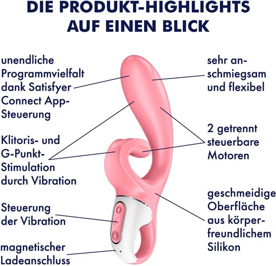 Satisfyer Hug Me Vibrator - Met app - Ergonomische clitorisstimulator - 21  cm | bol
