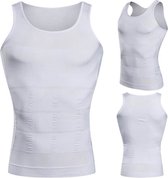 New Age Devi - Corrigerend Hemd - Mannen - Wit - Large - Ondersteuning - Body Buik - Shapewear Shirt - Correctie Hemd - Buik weg - Buik verbergen - Strak lichaam