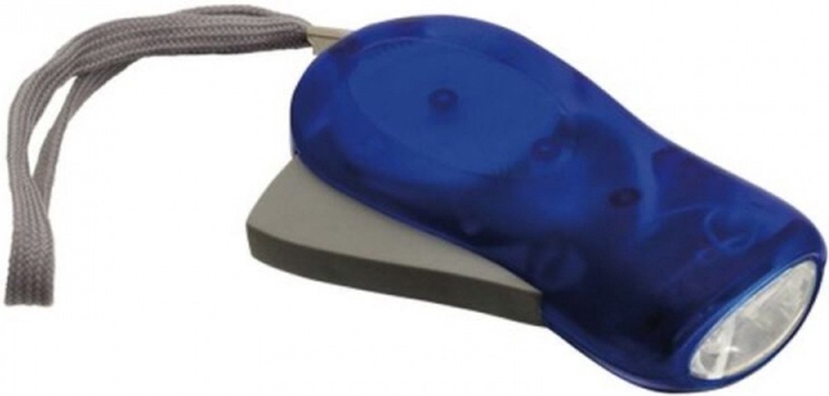 Knijpkat - Led zaklamp met Dynamo - Blauw