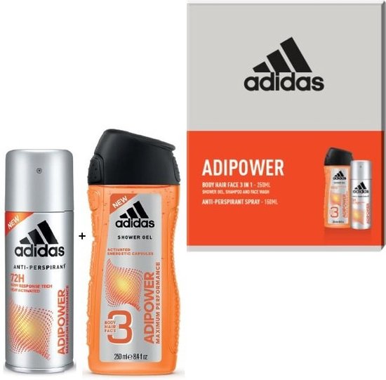 Adidas Adipower antiperspirant deodorant spray for men 150 ml + shower