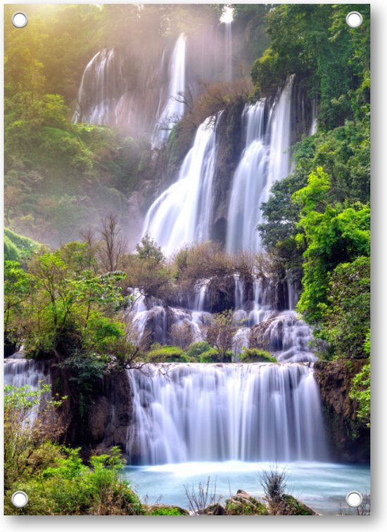 Thi lo su (tee lor su) - de grootste waterval in Thailand - Tuinposter - Wanddecoratie - Landschap