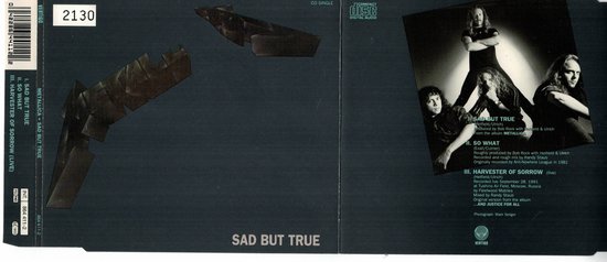 Sad But True - Single CD - Limited numbered edition.