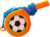 Fluitje - WK voetbal - Oranje - Koningsdag - sportfluit aan koord - voetbal- 4  cm - Holland / Nederland