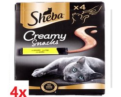 4x Sheba - Creamy Snacks Kip - 48g