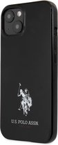 U.S. Polo Horses Logo TPU Back Cover - Geschikt voor Apple iPhone 13 Mini (5.4") - Zwart