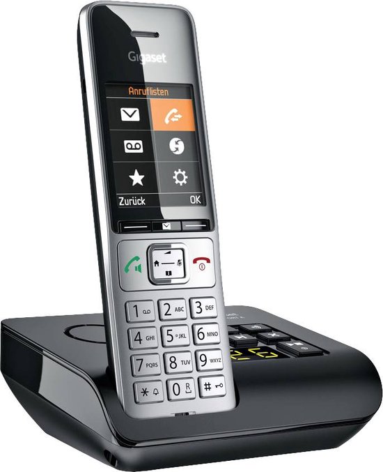 Gigaset Téléphone sans fil Comfort 500A Duo Noir/Argenté