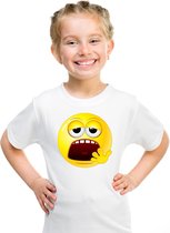 emoticon/ emoticon t-shirt moe wit kinderen 110/116