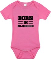 Born in Nijmegen tekst baby rompertje roze meisjes - Kraamcadeau - Nijmegen geboren cadeau 68