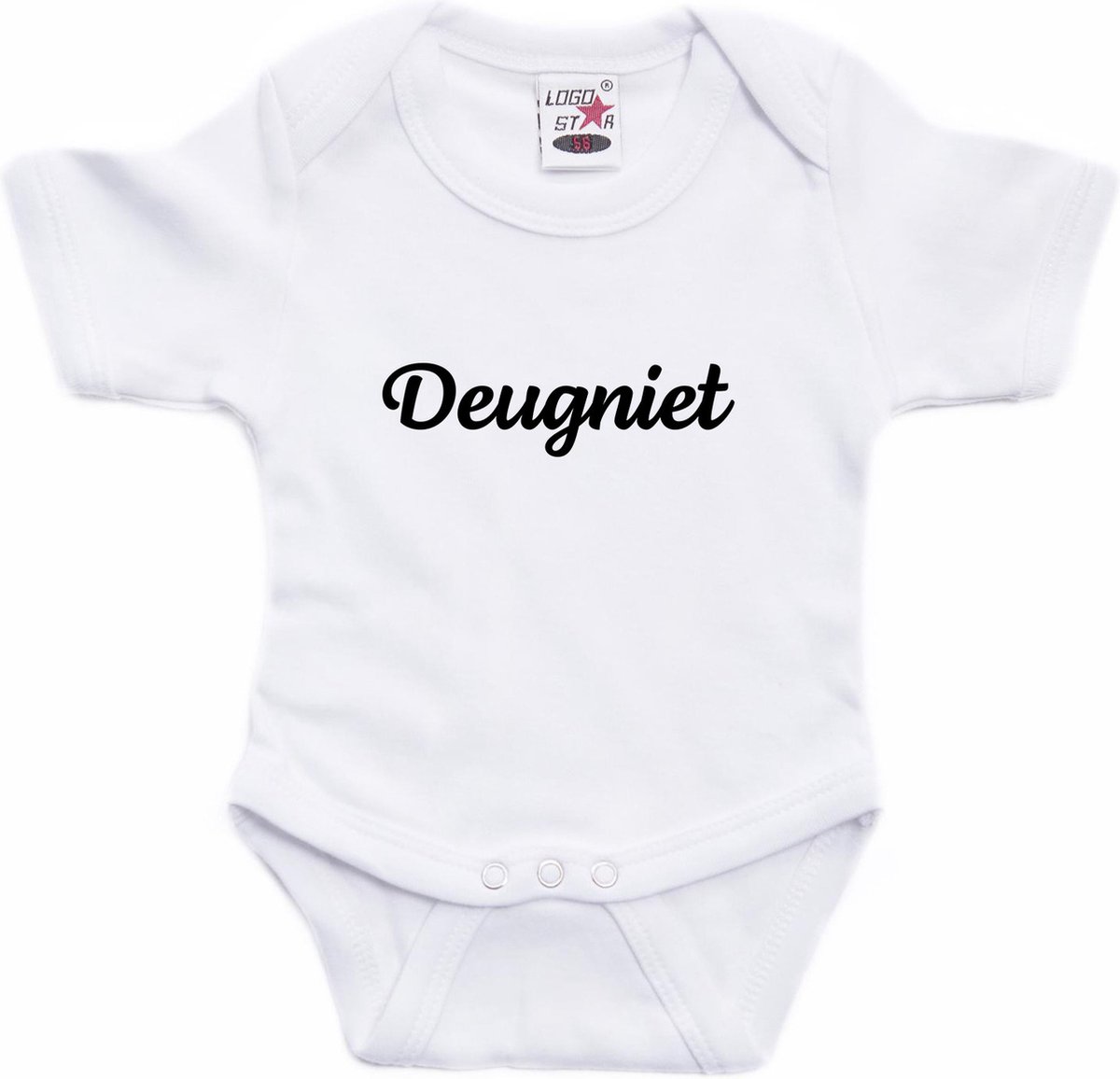 Deugniet tekst baby rompertje wit jongens en meisjes - Kraamcadeau - Babykleding 80