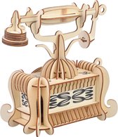 Bouwpakket 3D Puzzel Vintage Telefoon van hout