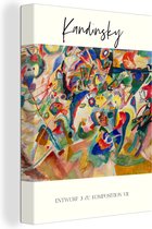 Canvas - Canvas schilderij - Kunst - Oude meester - Kandinsky - Abstract - Canvasdoek - Muurdecoratie - 90x120 cm