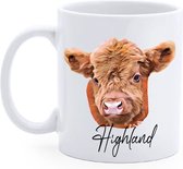 Beker - Mok Highland - Cow - Koe -Boerderij - Verjaardag - Geschenk - Dier - Cadeau Thee - Koffie