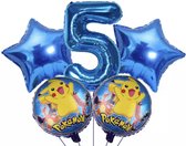 Pokemon feestversiering-Pokemon Ballonnen-Pikachu Ballon-Pokemon Feestpakket-Kinderfeestje Pokemon-Verjaardagsfeest-Ballonnen Pakket-Leeftijd Ballon 5 jaar-Ballonnen 5 stuks-Pikachu Ballon-Verjaardag jongen pokemon-Themafeest Pokemon/Pikachu/Pokeball