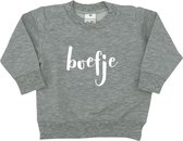Grijze sweater baby met tekst 'Boefje' - Maat 62 - Kraamcadeau - Babyshower - Babykleding