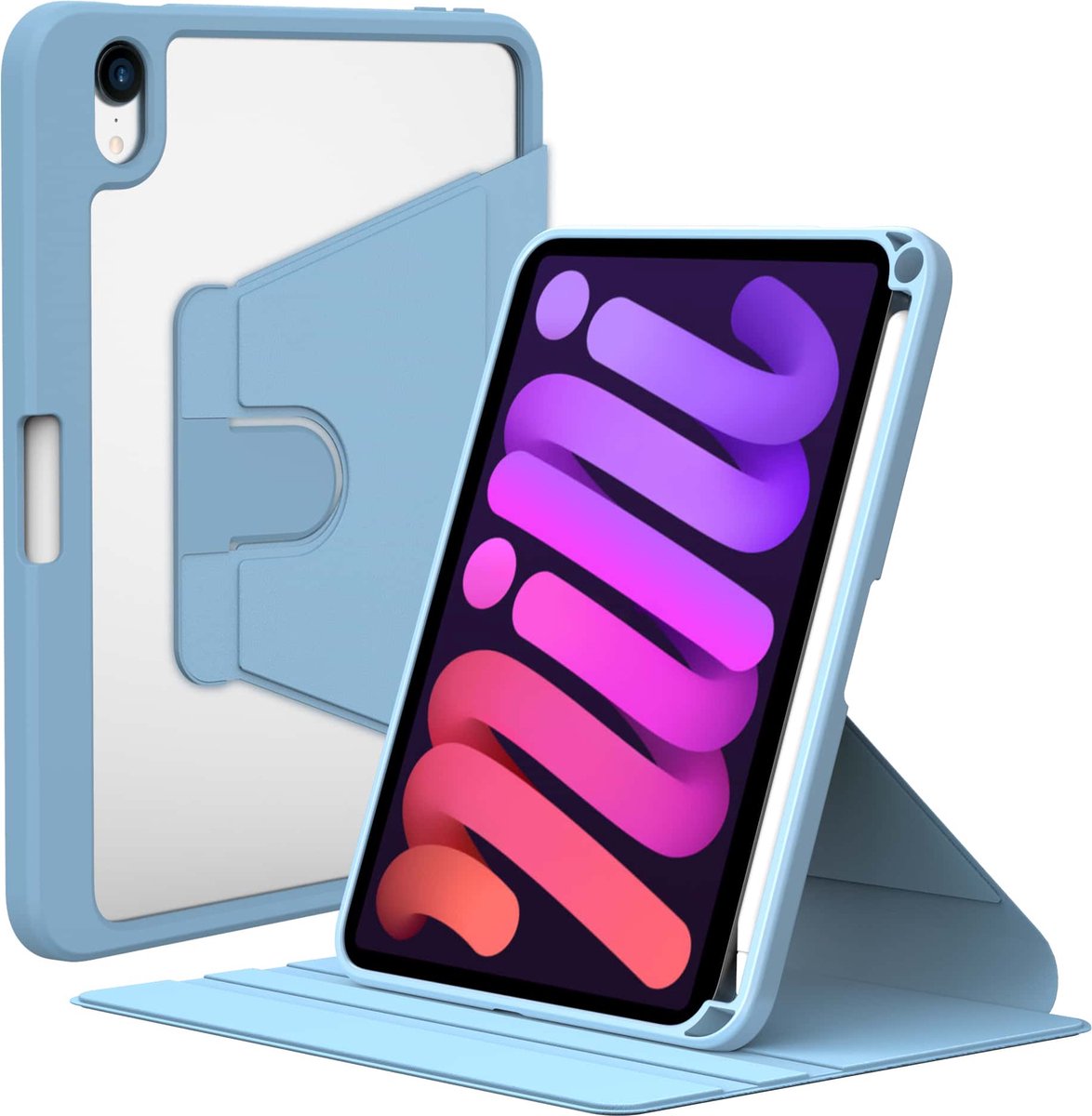 Waltz Draaibare Hoes Geschikt Voor iPad Mini 6 - 8.3 inch - Blauw
